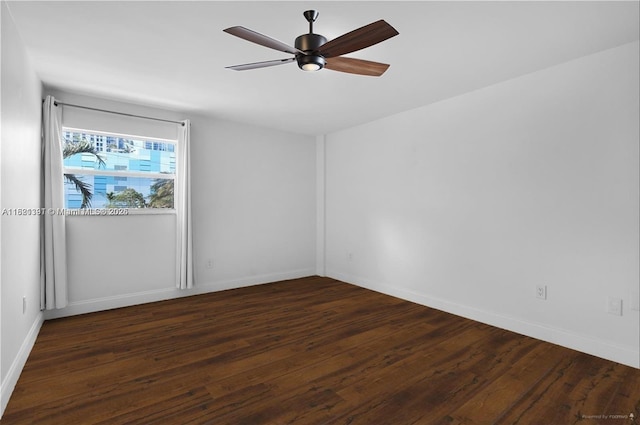 600 NE 25th St Unit 63, Miami, FL 33137 - unfurnished room featuring wood finished floors and a ceiling fan