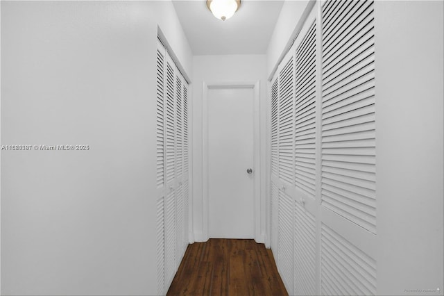 600 NE 25th St Unit 63, Miami, FL 33137 - hallway with dark wood-style floors