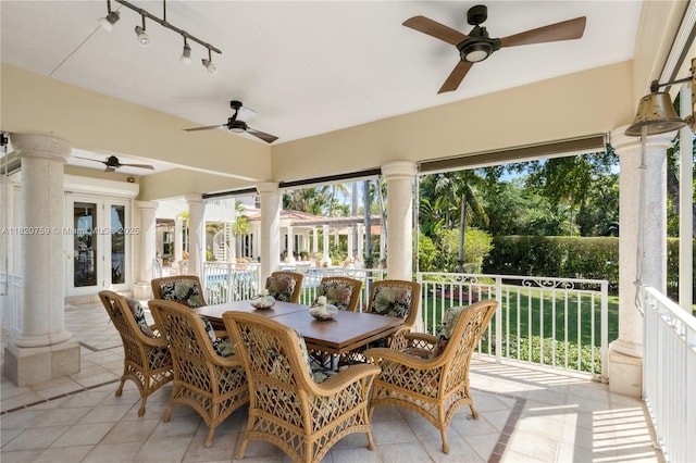 180 Solano Prado, Coral Gables, FL 33156 - sunroom / solarium featuring french doors