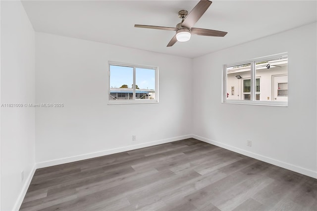 6675 NW 15th St, Margate, FL 33063 - spare room with ceiling fan and wood finished floors