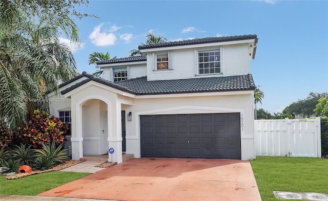15201 SW 46th Ct, Miramar, FL 33027 - view of front facade with an attached garage, stucco siding, a tile roof, and concrete driveway