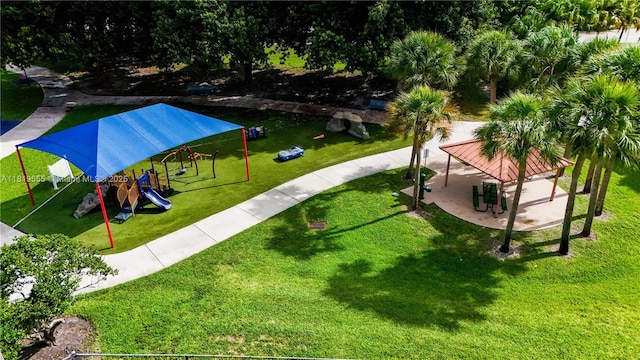 15201 SW 46th Ct, Miramar, FL 33027 - view of community with a playground, a gazebo, and a lawn