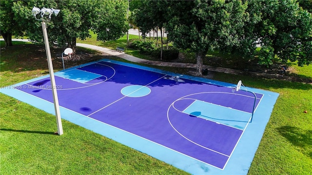 15201 SW 46th Ct, Miramar, FL 33027 - view of basketball court with community basketball court and a lawn