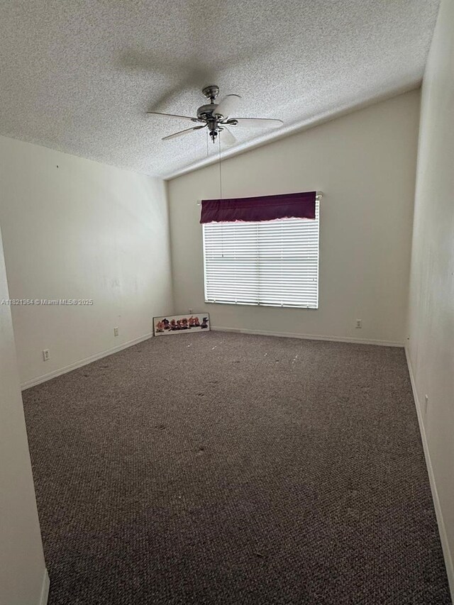 5657 NW 121st Ave, Coral Springs, FL 33076 - carpeted spare room featuring ceiling fan and a textured ceiling