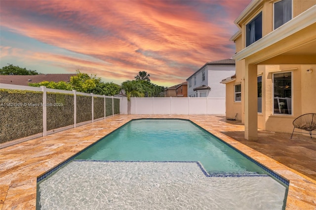 15631 SW 53rd St, Miramar, FL 33027 - view of swimming pool featuring a patio area and a fenced backyard
