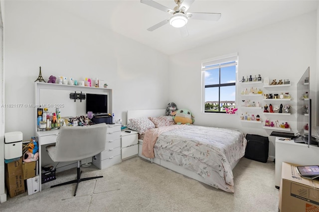 23404 SW 131st Ave, Homestead, FL 33032 - bedroom featuring an office area, carpet flooring, and ceiling fan