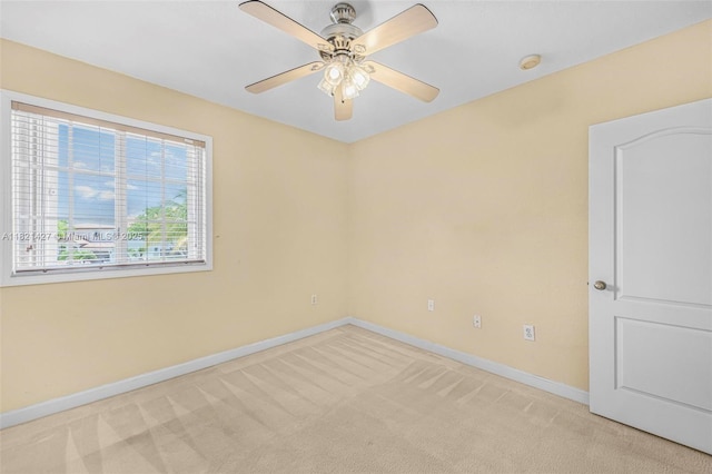 21343 SW 88th Ct, Cutler Bay, FL 33189 - spare room with light carpet and ceiling fan