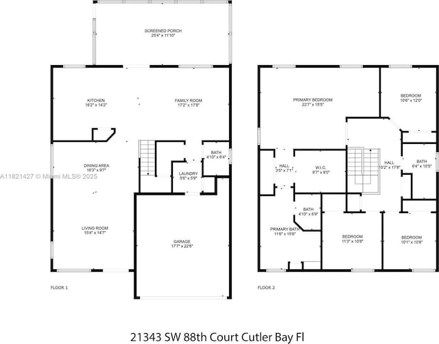21343 SW 88th Ct, Cutler Bay, FL 33189 - view of floor plan / room layout