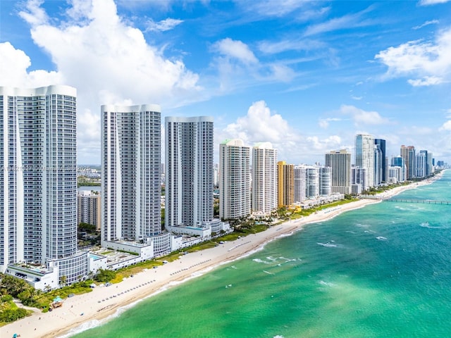 15901 Collins Ave Unit 3302, Sunny Isles Beach, FL 33160 - aerial view of expansive beach and city skyline