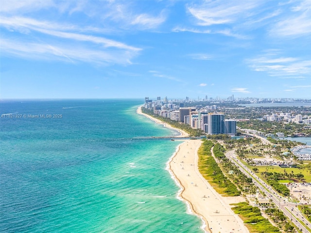 15901 Collins Ave Unit 3302, Sunny Isles Beach, FL 33160 - bird's eye view of skyline and waterfront with a beach