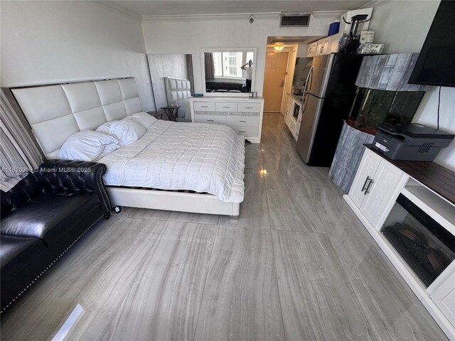 19201 N Collins Ave Unit 826, Sunny Isles Beach, FL 33160 - bedroom featuring crown molding