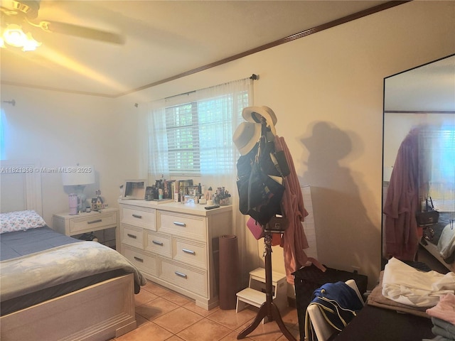 3082 NW 4th St, Miami, FL 33125 - bedroom featuring light tile patterned floors and crown molding
