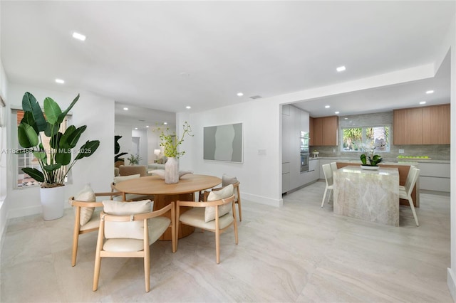 5211 Granada Blvd, Coral Gables, FL 33146 - dining room with recessed lighting and baseboards