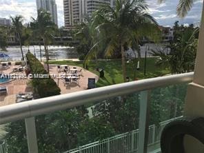19390 Collins Ave Unit 207, Sunny Isles Beach, FL 33160 - balcony with a water view and a view of city