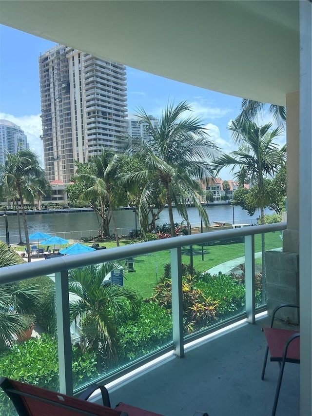 19390 Collins Ave Unit 207, Sunny Isles Beach, FL 33160 - balcony featuring a water view