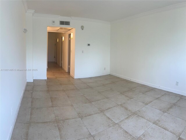 19390 Collins Ave Unit 207, Sunny Isles Beach, FL 33160 - unfurnished room featuring ornamental molding and light tile patterned floors