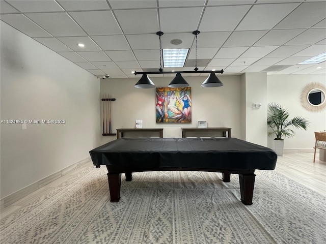 19390 Collins Ave Unit 207, Sunny Isles Beach, FL 33160 - recreation room featuring pool table and a drop ceiling