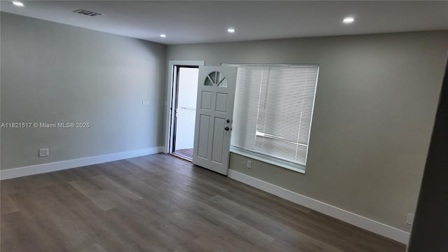 4521 SW 25th Ter, Dania Beach, FL 33312 - unfurnished room featuring recessed lighting and dark wood-style floors