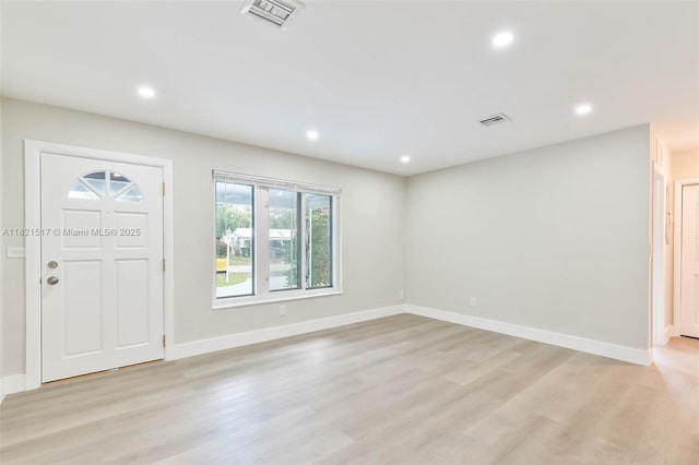 4521 SW 25th Ter, Dania Beach, FL 33312 - entrance foyer featuring light wood finished floors and recessed lighting