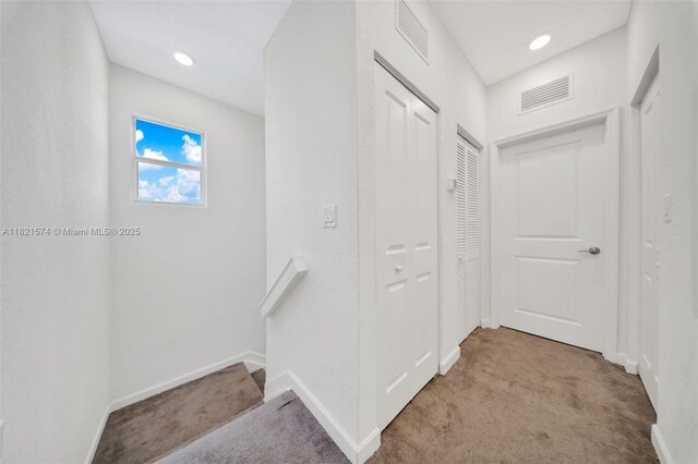 2699 SE 19th St, Homestead, FL 33035 - hallway featuring light carpet and recessed lighting