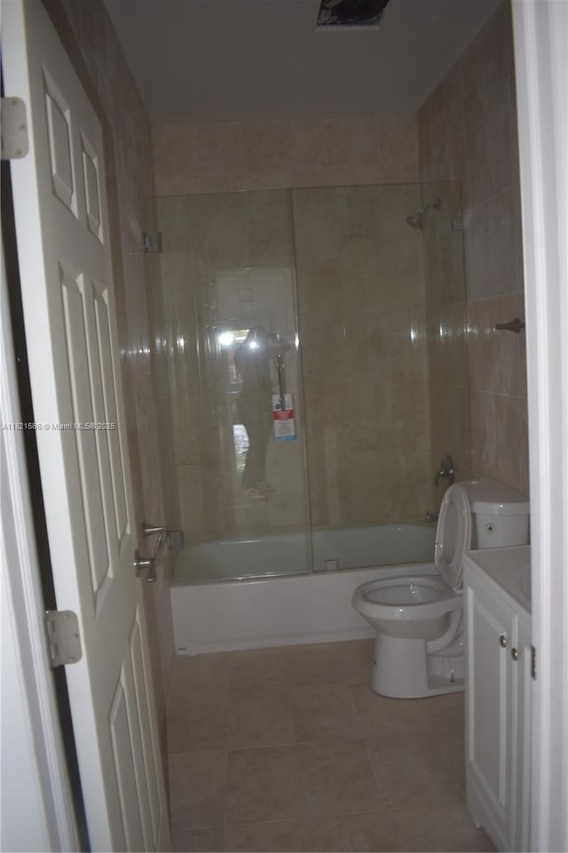 363 SW 1st Ter, Deerfield Beach, FL 33441 - full bathroom with vanity, shower / tub combination, and tile patterned floors