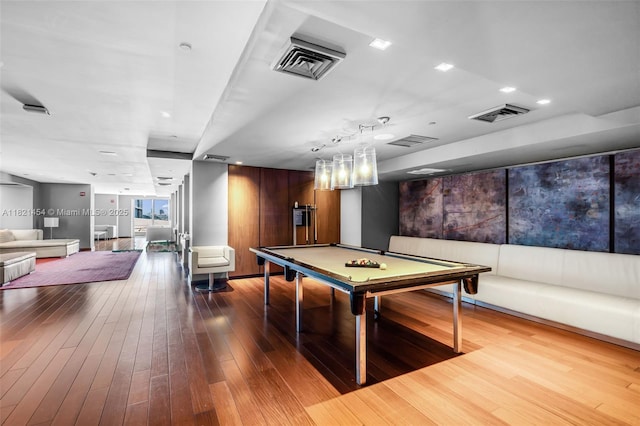 325 S Biscayne Blvd Unit 2515, Miami, FL 33131 - game room featuring billiards table and hardwood / wood-style flooring