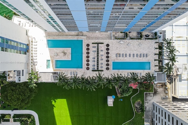 325 S Biscayne Blvd Unit 2515, Miami, FL 33131 - drone / aerial view of a pool
