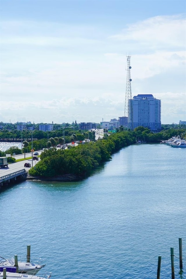 7904 W Dr Unit 501, North Bay Village, FL 33141 - water view featuring nearby urban area