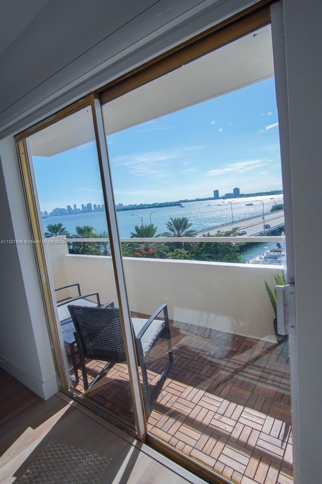 7904 W Dr Unit 501, North Bay Village, FL 33141 - balcony featuring a view of city and a water view