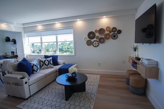 7904 W Dr Unit 501, North Bay Village, FL 33141 - living area featuring wood finished floors and recessed lighting