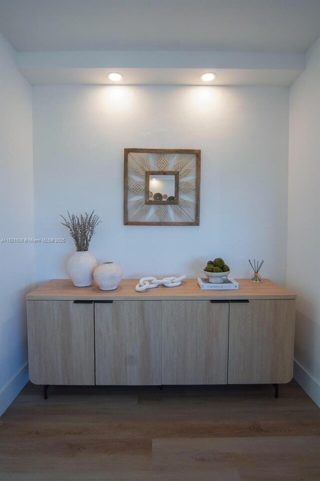 7904 W Dr Unit 501, North Bay Village, FL 33141 - detailed view of wood finished floors and recessed lighting