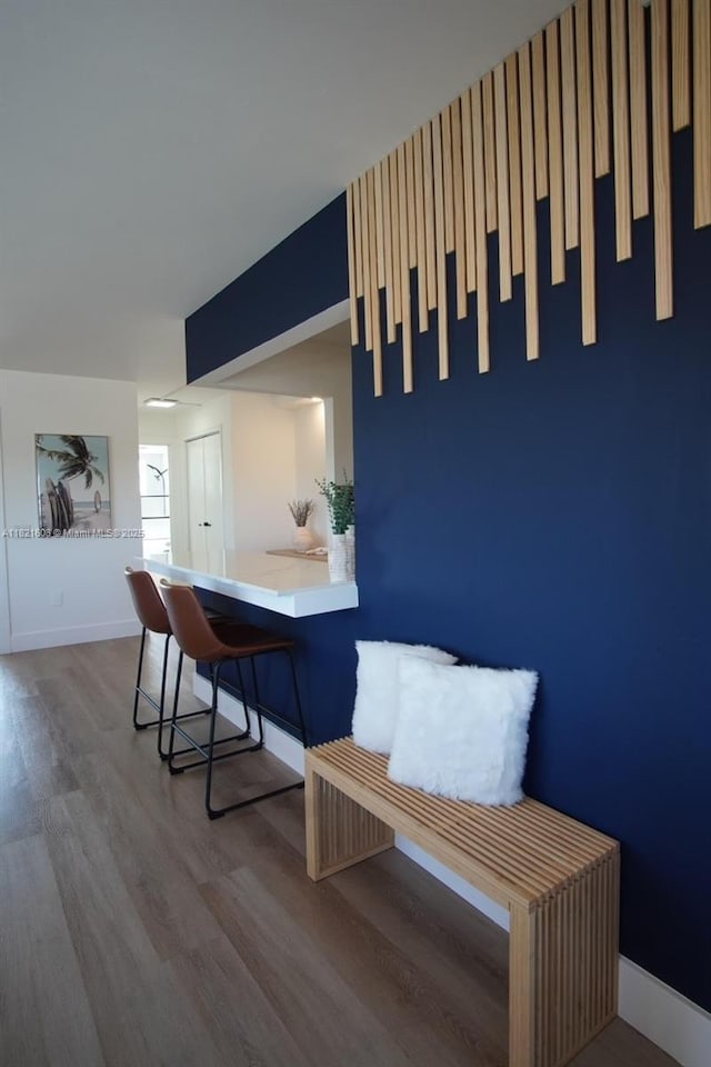 7904 W Dr Unit 501, North Bay Village, FL 33141 - hall featuring baseboards and dark wood-style floors