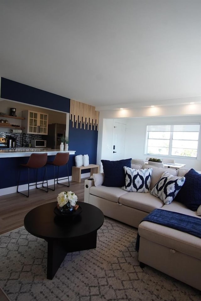 7904 W Dr Unit 501, North Bay Village, FL 33141 - living area with wood finished floors