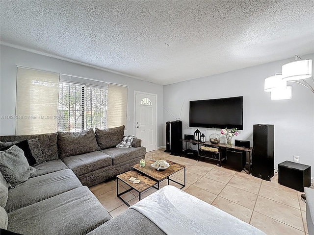 1782 W 42nd St Unit 1782, Hialeah, FL 33012 - living room featuring light tile patterned flooring and a textured ceiling