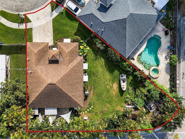 18033 SW 137th Ct, Miami, FL 33177 - aerial overview of property's location with property parcel outlined