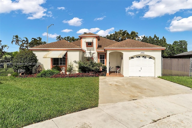 18033 SW 137th Ct, Miami, FL 33177 - mediterranean / spanish-style home featuring a garage, driveway, stucco siding, and a shingled roof