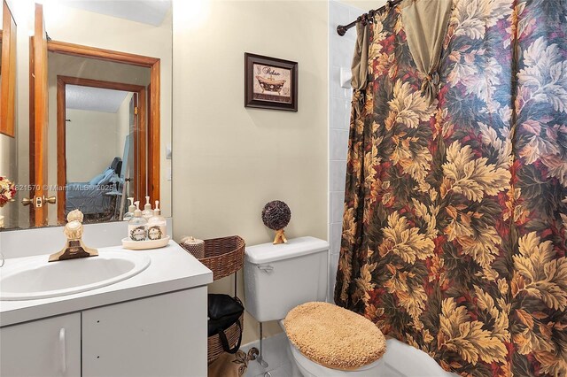 18033 SW 137th Ct, Miami, FL 33177 - bathroom featuring vanity and a shower with curtain