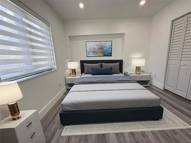240 SW 55th Ave, Miami, FL 33134 - bedroom with dark wood finished floors and recessed lighting