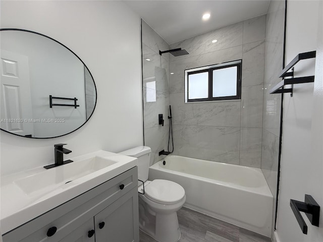 240 SW 55th Ave, Miami, FL 33134 - full bath featuring vanity, bathing tub / shower combination, and wood finished floors