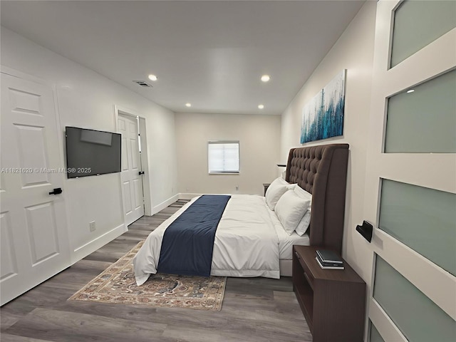 240 SW 55th Ave, Miami, FL 33134 - bedroom with dark wood finished floors and recessed lighting