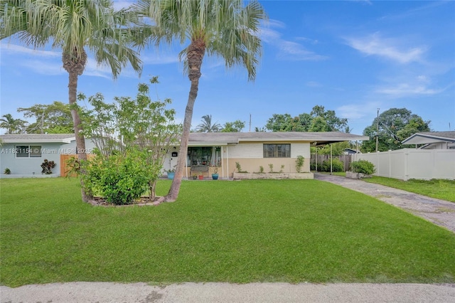 2041 Arcadia Dr, Miramar, FL 33023 - ranch-style home featuring concrete driveway and an attached carport