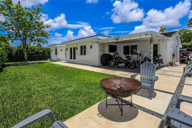 9627 SW 18th Ter, Miami, FL 33165 - living room featuring a fireplace, light wood-style floors, and recessed lighting