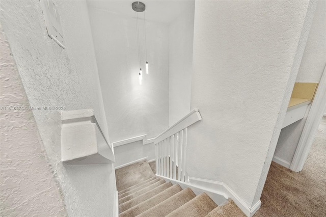 1968 NW 79th Way, Pembroke Pines, FL 33024 - stairway with a textured wall and carpet floors