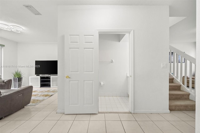 1968 NW 79th Way, Pembroke Pines, FL 33024 - living room with stairs and light tile patterned floors