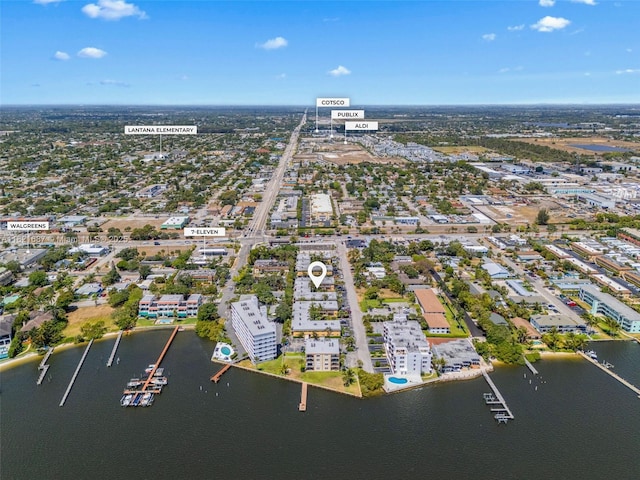 220 Croton Ave Unit 102, Lantana, FL 33462 - bird's eye view of a large body of water