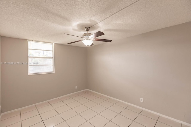 801 NW 47th Ave Unit 409W, Miami, FL 33126 - empty room featuring a ceiling fan, a textured ceiling, and light tile patterned floors