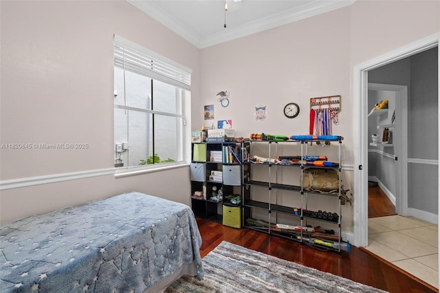 542 Penta Ct, Weston, FL 33327 - bedroom featuring ornamental molding and wood finished floors