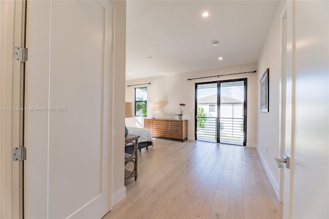 8217 NW 46th St, Doral, FL 33166 - hallway with light wood finished floors and recessed lighting