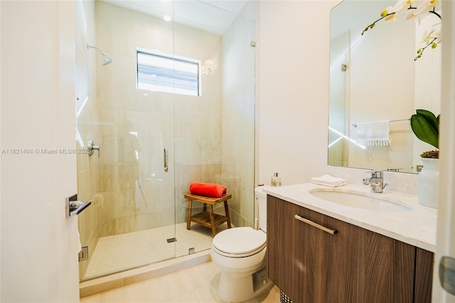 8217 NW 46th St, Doral, FL 33166 - full bath featuring vanity, a stall shower, and tile patterned floors