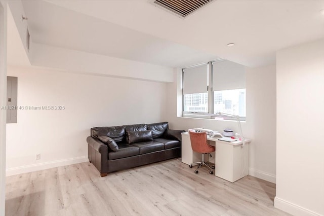 111 E Flagler St Unit 1309, Miami, FL 33131 - office featuring wood finished floors and electric panel